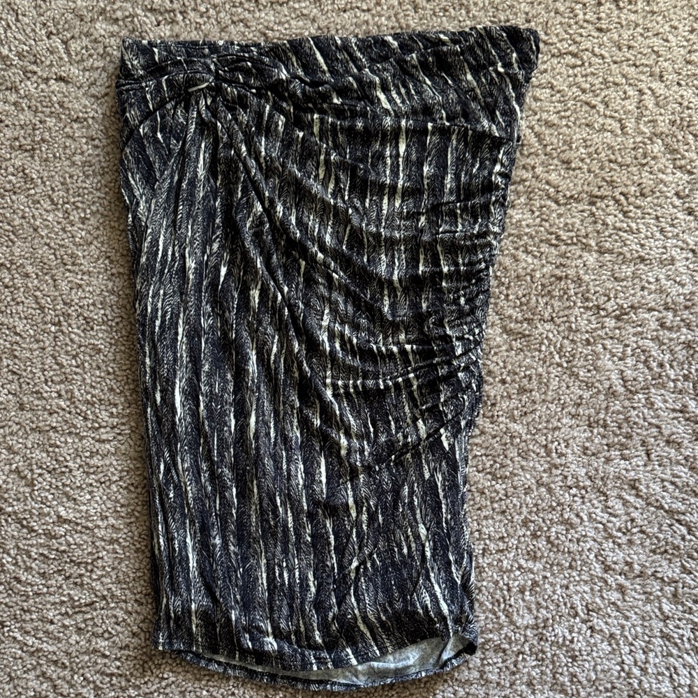 Witchery Black and Gray Textured Pencil Skirt